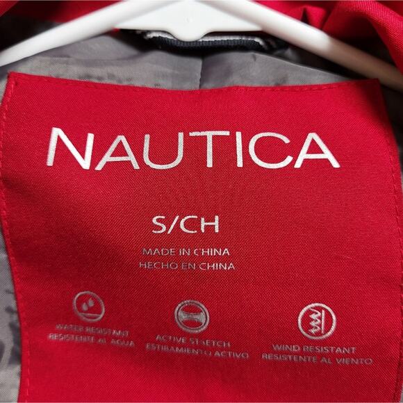 Nautica Color Block Hoodie Water & Wind Resistant Jacket Size Small - Picture 7 of 9